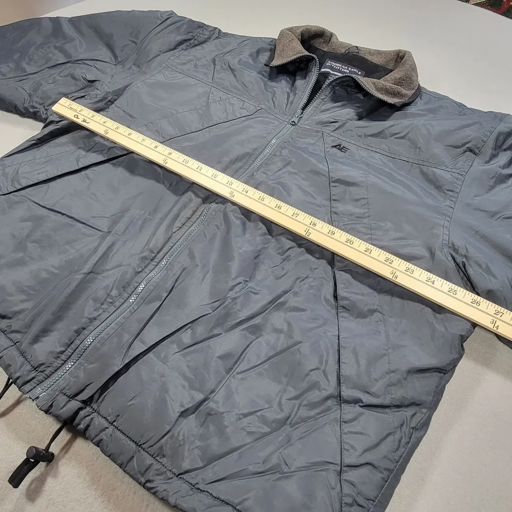 American Eagle Jacket Vintage AE77 Nylon Men's XXL Blue Gray 90s Y2K‎ Gorpcore